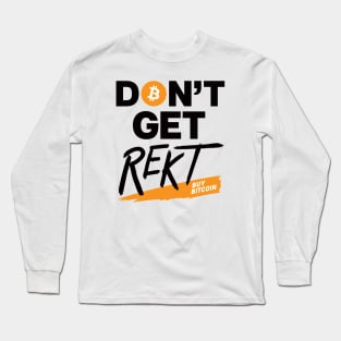 Bitcoin Don't Get Rekt (light colors) Long Sleeve T-Shirt